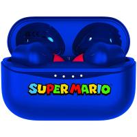 OTL Nintendo Super Mario Earpod Wireless Earphones with Charging Case Blue