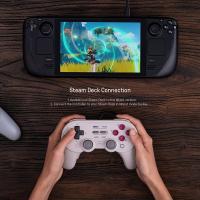 8BitDo Pro 2 Kablolu Oyun Kolu Controller Nintendo Switch, Windows, Steam Deck & Raspberry Pi Uyumlu (G Glassic Edition)