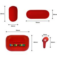 Nintendo Super Mario Kablosuz Kulaklık Earpods Lisanslı Şarj Kutulu Kırmızı