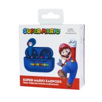 Nintendo Super Mario Kablosuz Kulaklık Earpods Lisanslı Şarj Kutulu Mavi