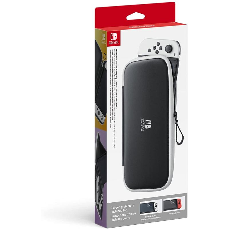 Nintendo Switch OLED Çanta & Ekran Koruyucu Orijinal Lisanslı Carrying Case Screen Protector 