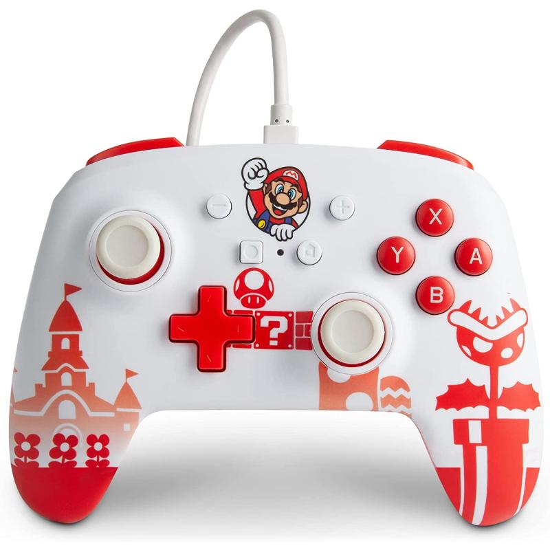 Nintendo Switch Oyun Kolu Kablolu Lisanslı Super Mario Red White