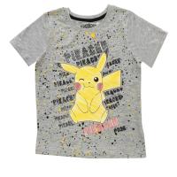Pokemon Pikachu Gri Çocuk TShirt Kids T-shirt Orijinal Lisanslı