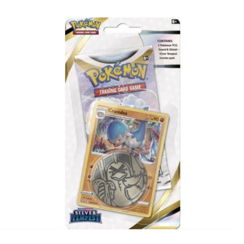 Pokemon TCG Silver Tempest Checklane Booster Pack Cranidos Kart Seti