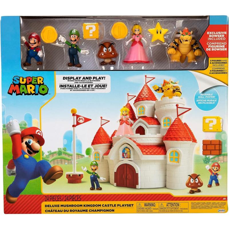 Nintendo Super Mario Deluxe Mantar Krallığı Kalesi Oyun Seti Lisanslı