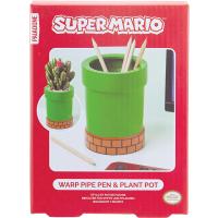 Nintendo Super Mario Kalemlik veya Saksı Pencil Holder Pipe Plant Green