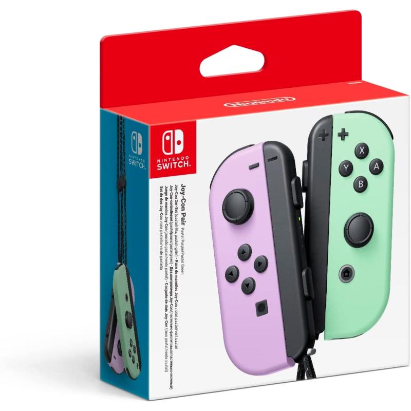Nintendo Switch JoyCon Pastel Purple Green Mor Yeşil Pastel